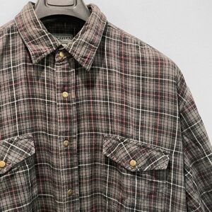 Dakota Plaid Cotton Flannel Snap Shirt Shacket  Size XL